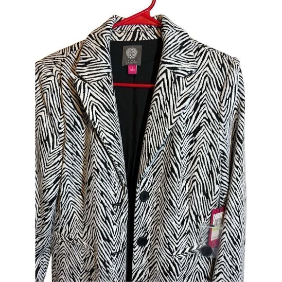 NWT Vince Camuto Long Zebra Print Jacket/Blazer Size 4 - Picture 2 of 3